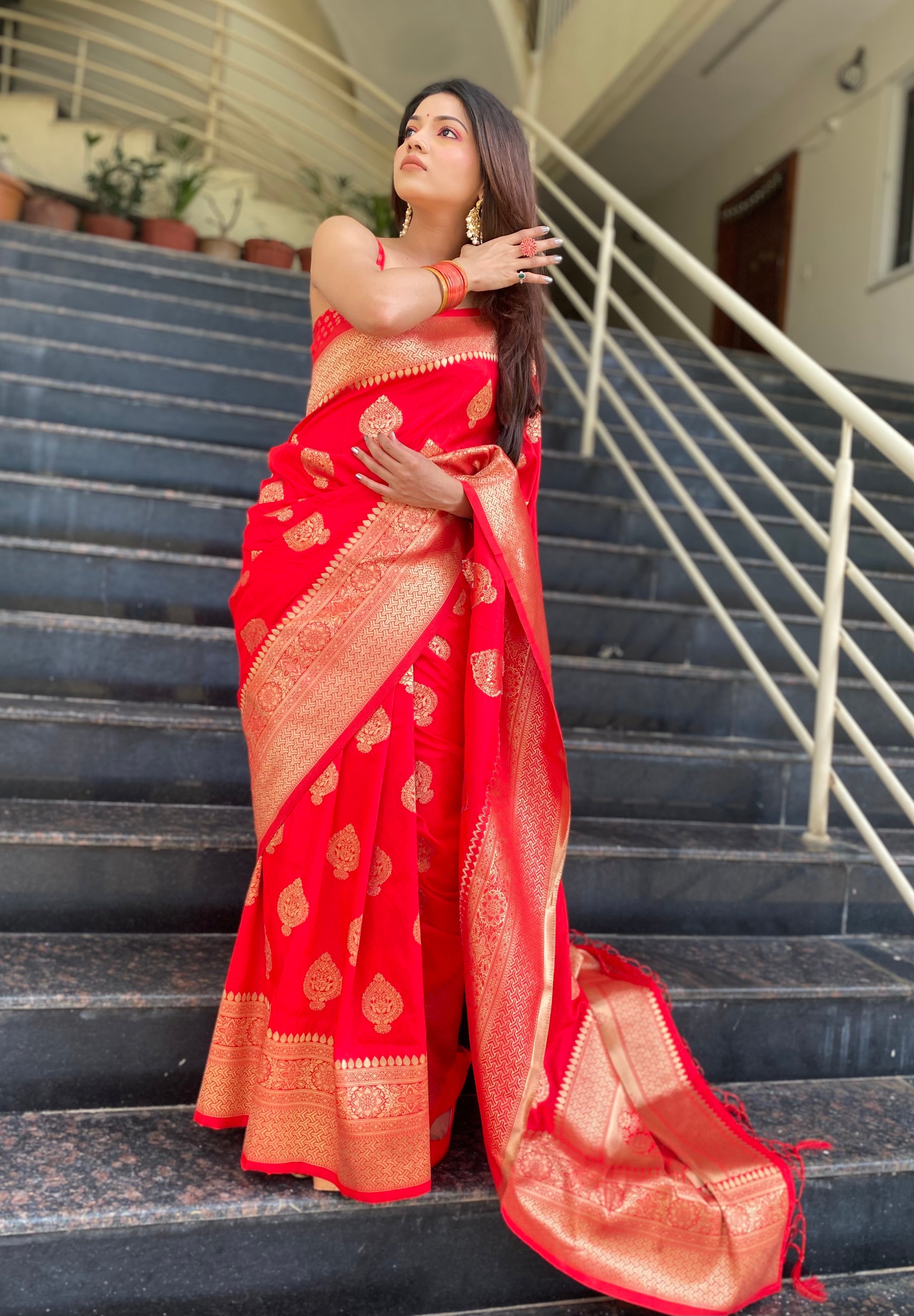 Pure Banarasi Silk With Zari Weaving