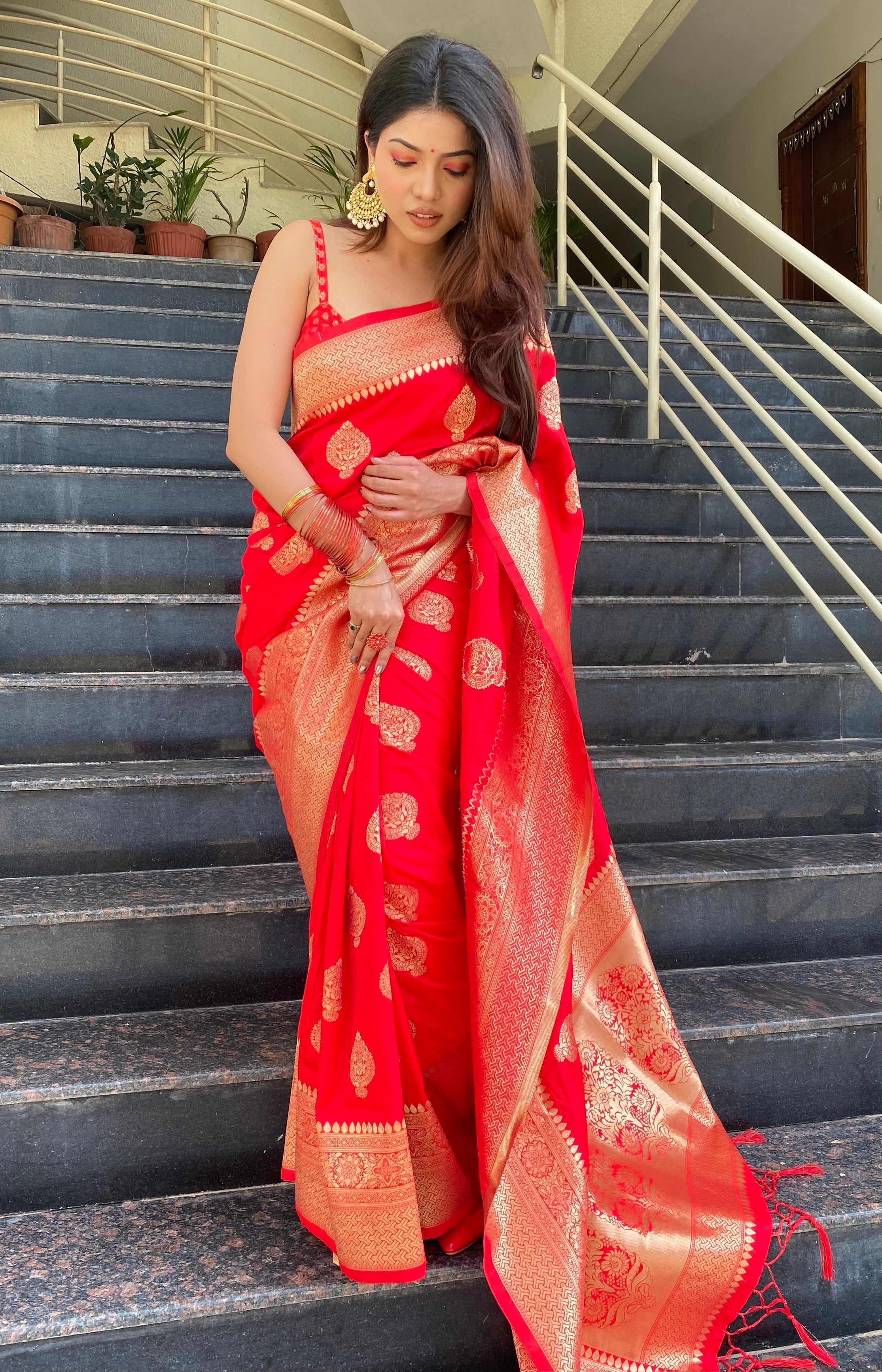 Pure Banarasi Silk With Zari Weaving