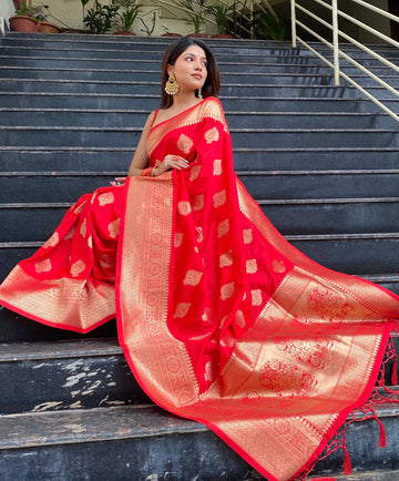Pure Banarasi Silk With Zari Weaving