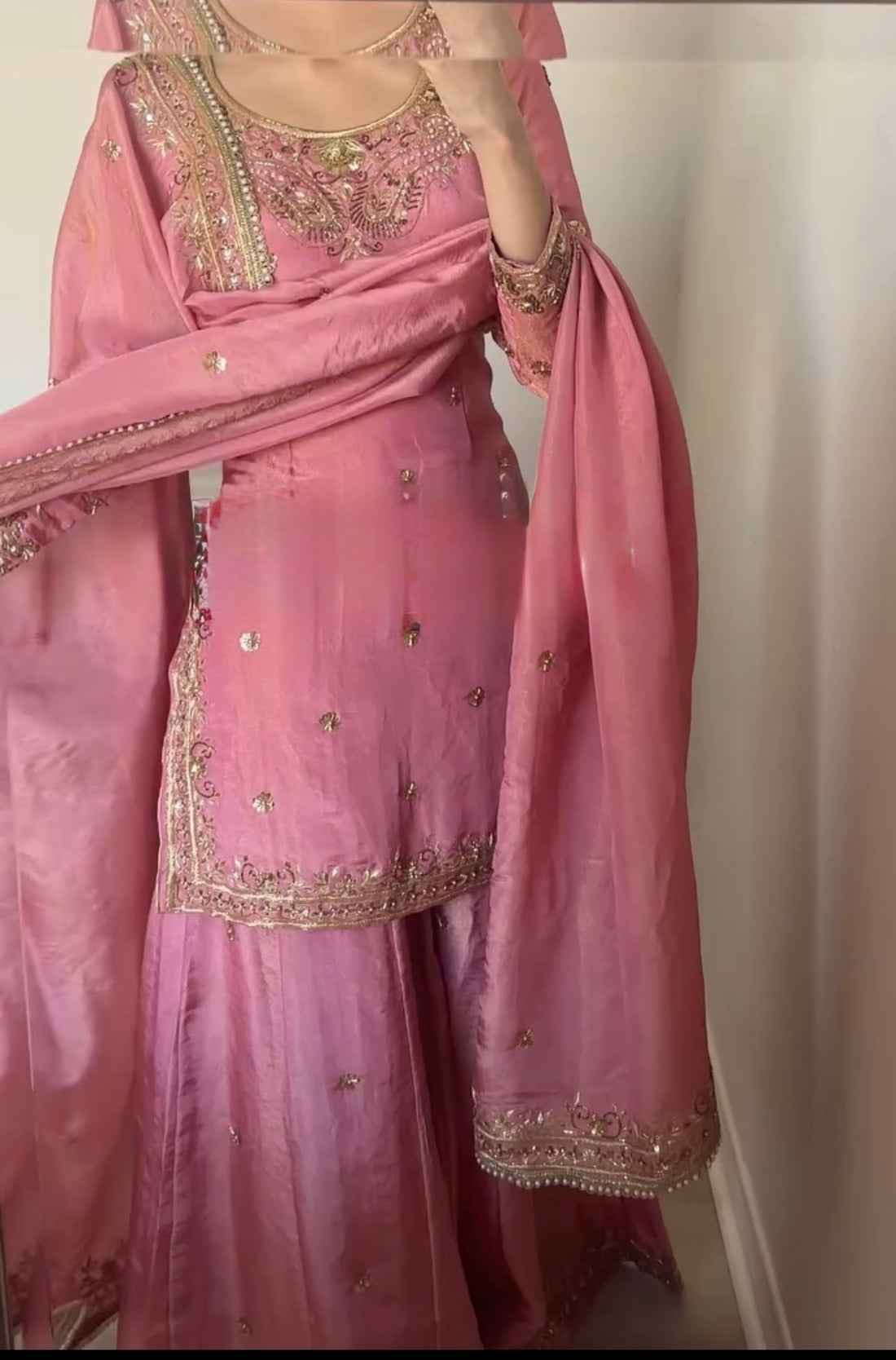 Designer Party Wear Look Top-Plazzo and Dupatta Set With Heavy Embroidery Work