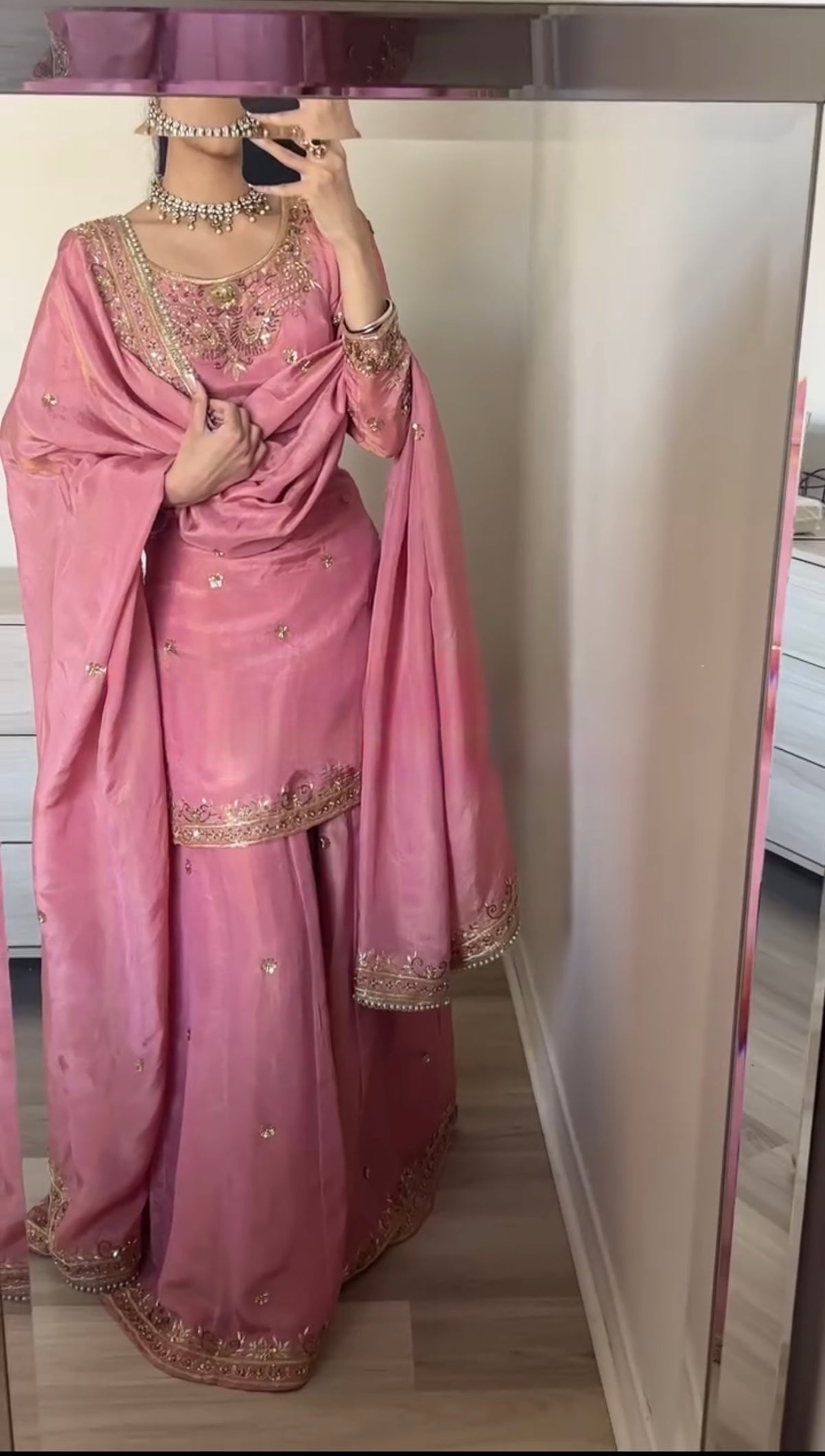 Designer Party Wear Look Top-Plazzo and Dupatta Set With Heavy Embroidery Work