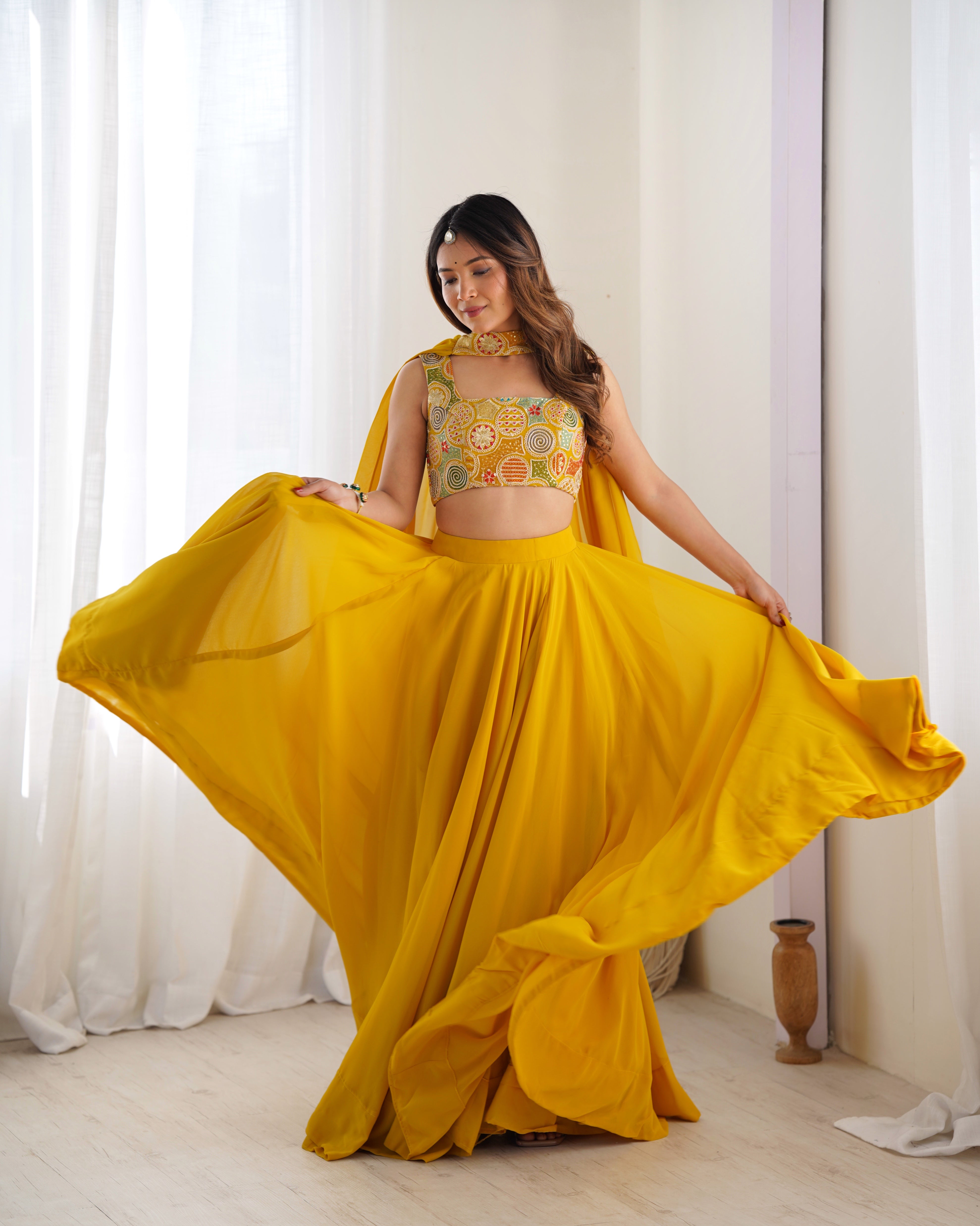 Elegant Ready to wear Anarkali Suit for Women | Designer Bandhej Work Ethnic Wear