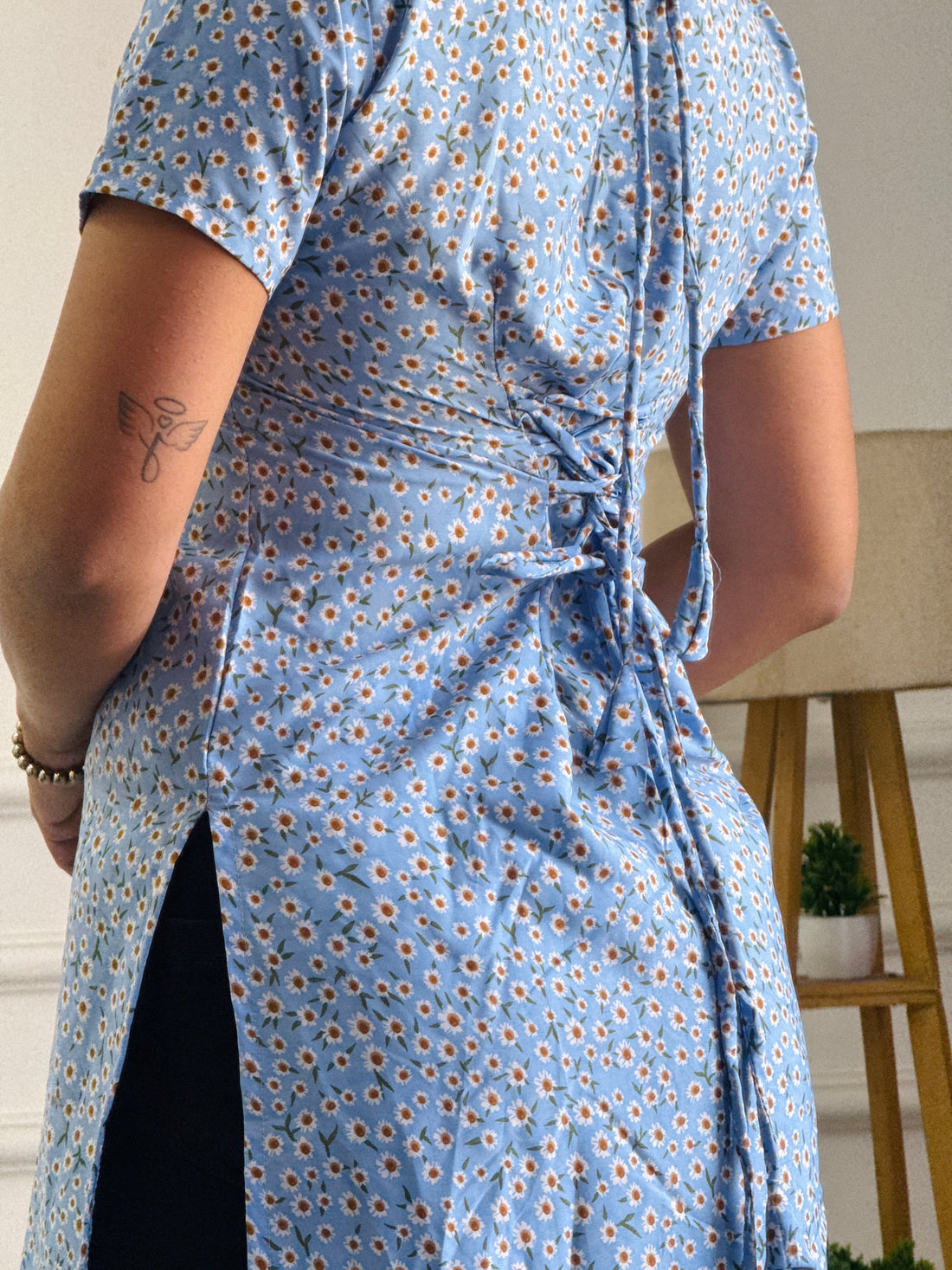 Soft Blue Ditsy Floral Multi-Wear Tunic - Adjustable Fit