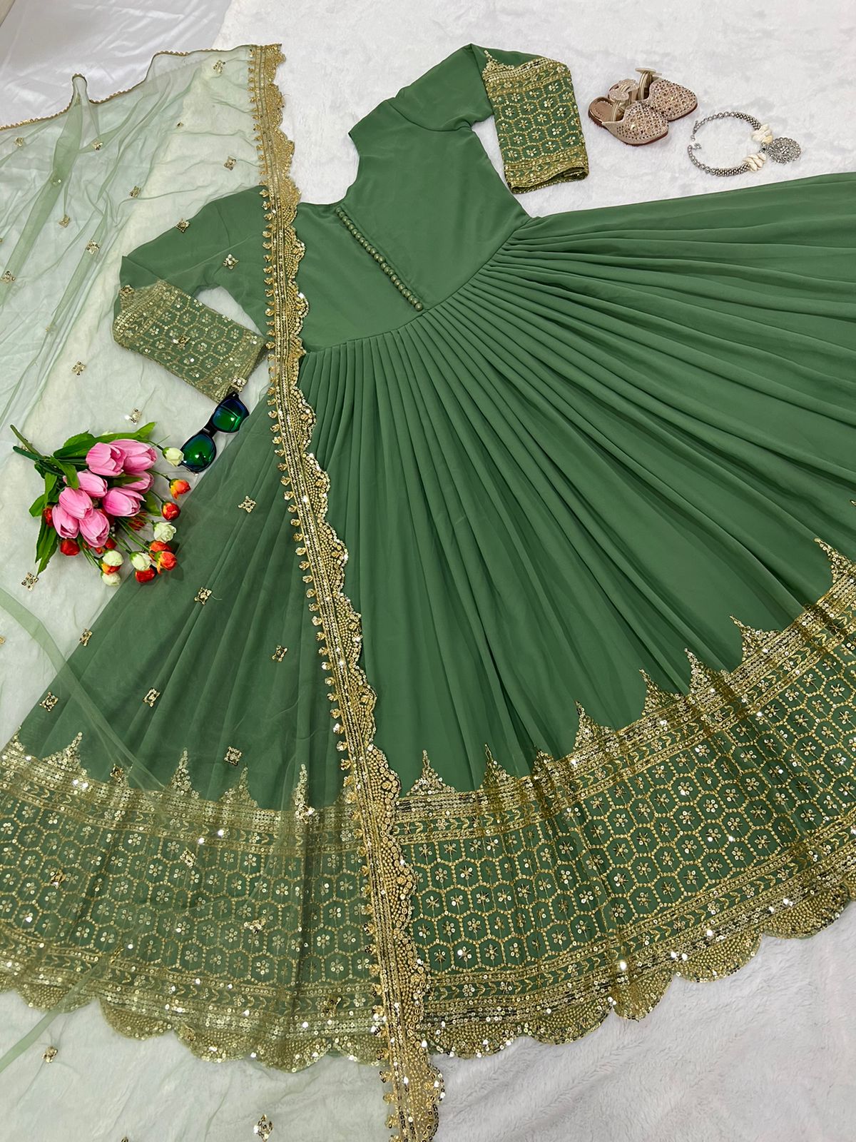 Designer Festive Embroidered Gown Collection