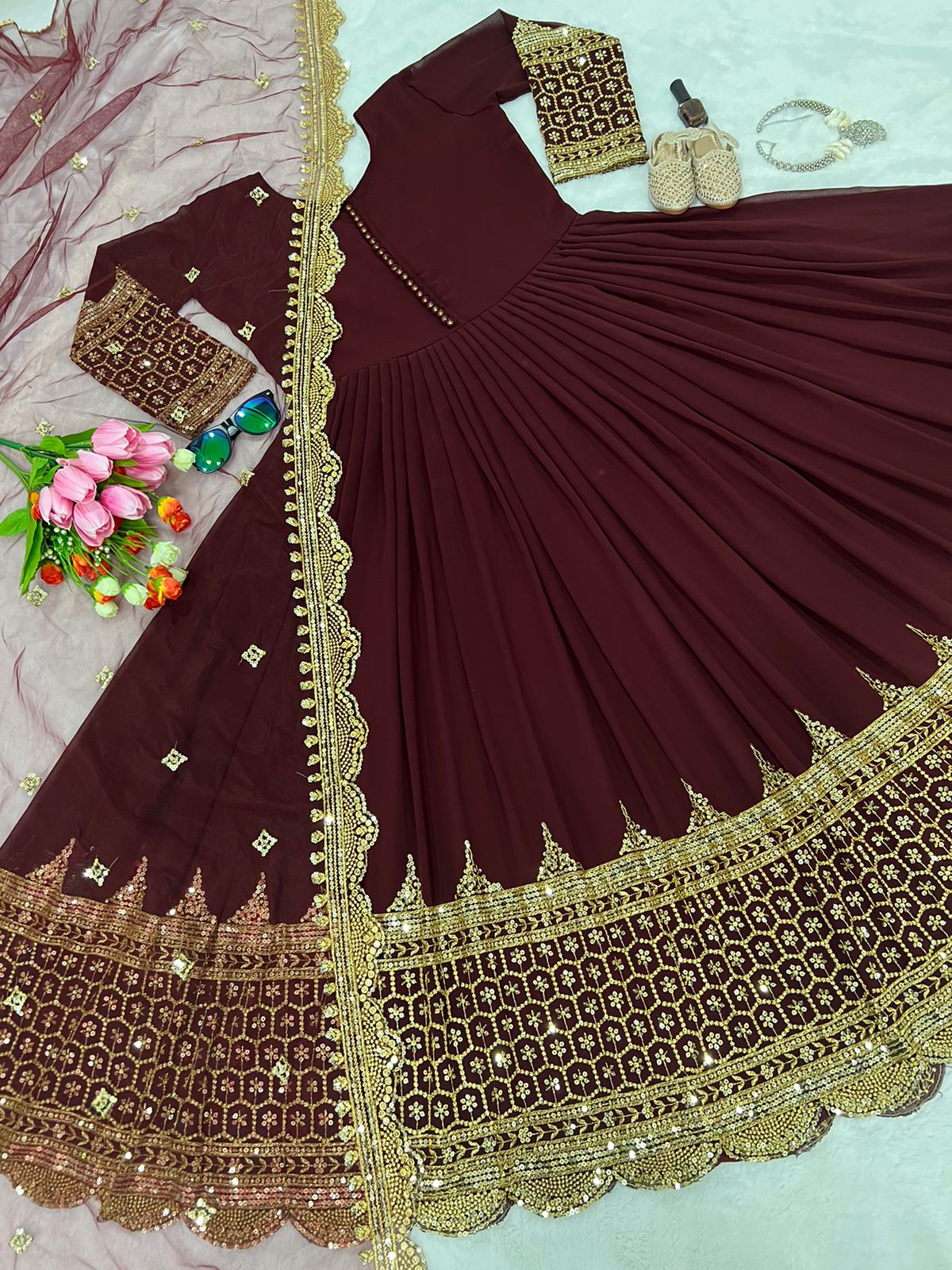 Designer Festive Embroidered Gown Collection