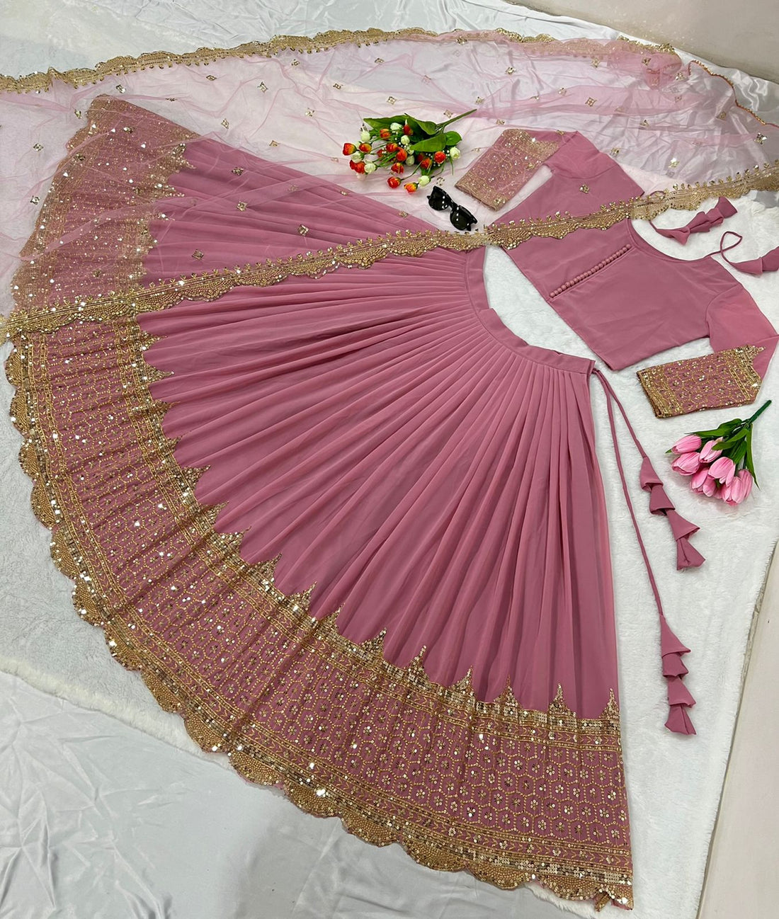 Festive Glam Embroidered Lehenga Collection
