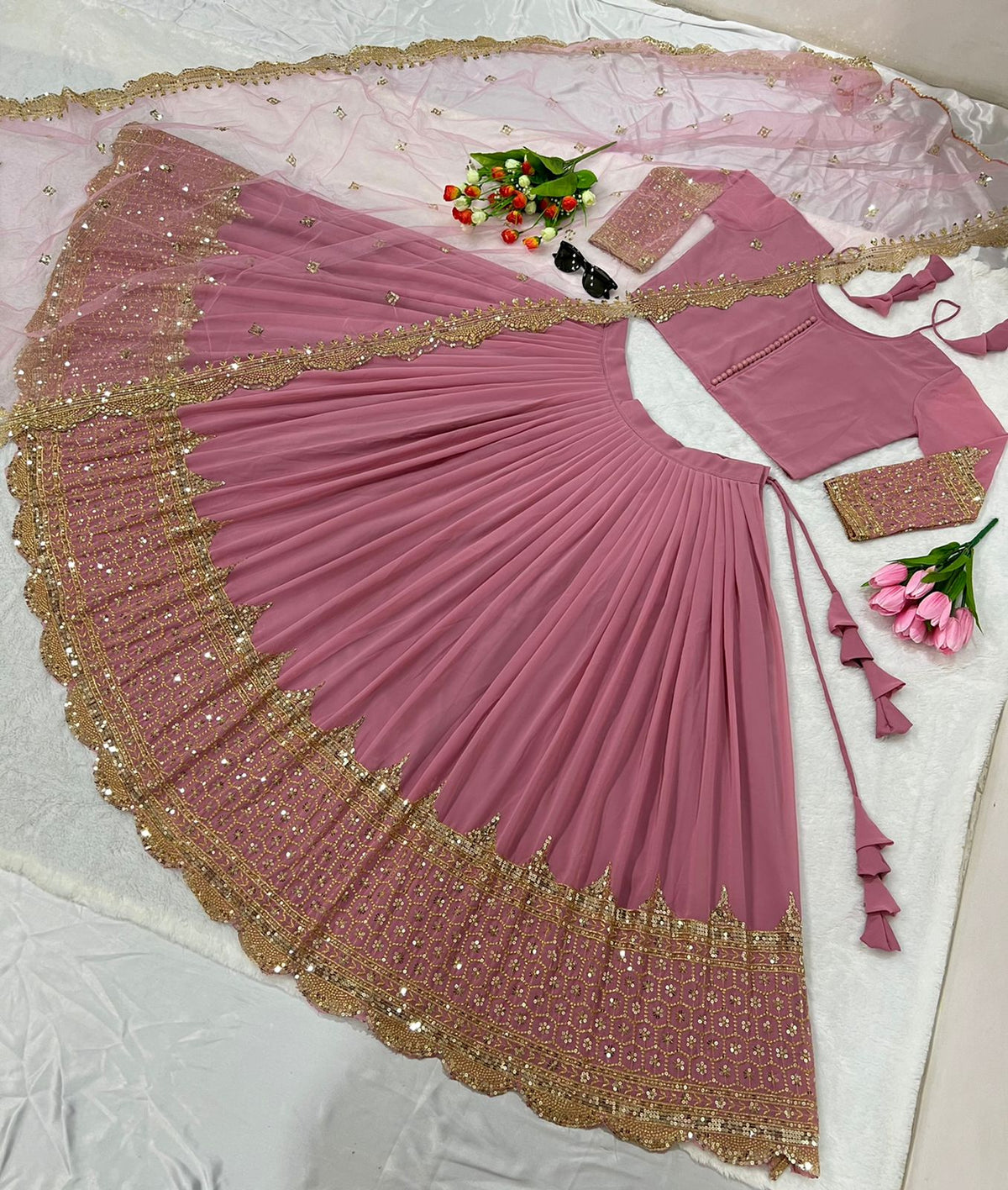 Festive Glam Embroidered Lehenga Collection