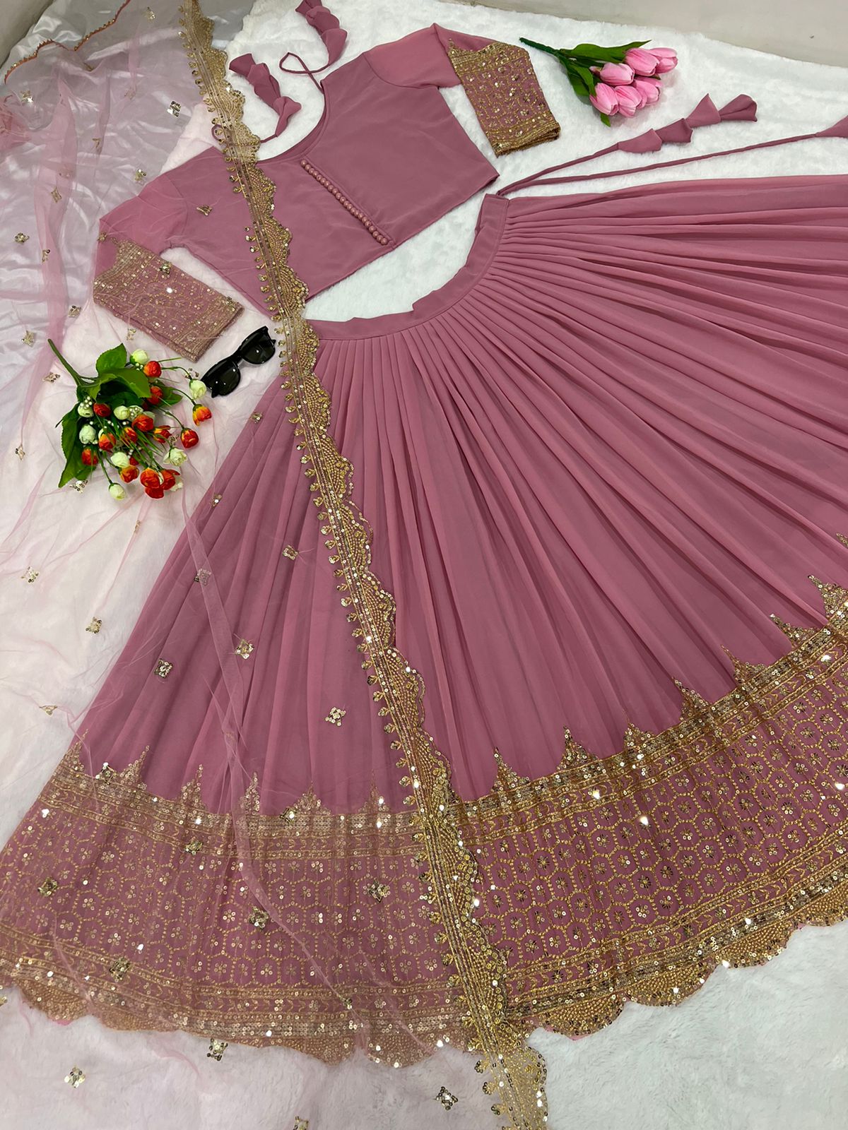 Festive Glam Embroidered Lehenga Collection