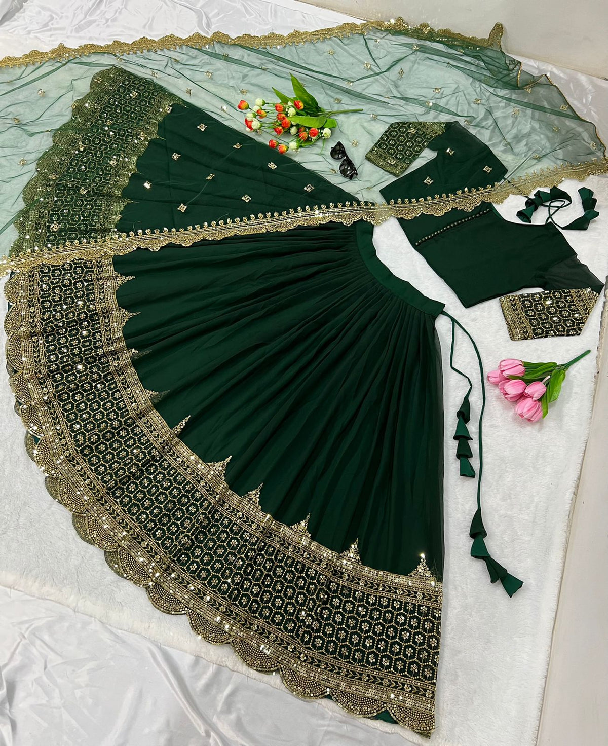 Festive Glam Embroidered Lehenga Collection