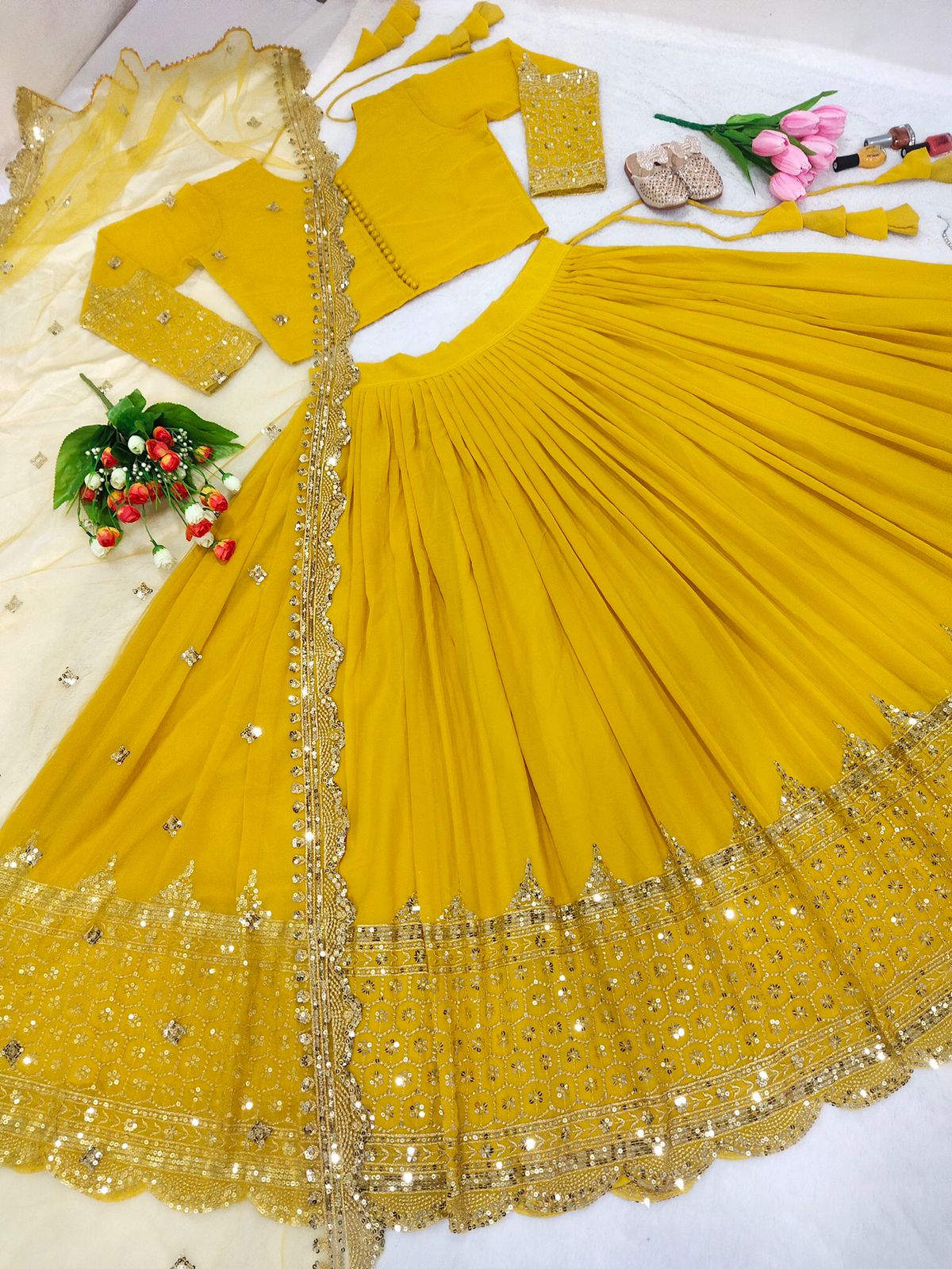 Festive Glam Embroidered Lehenga Collection