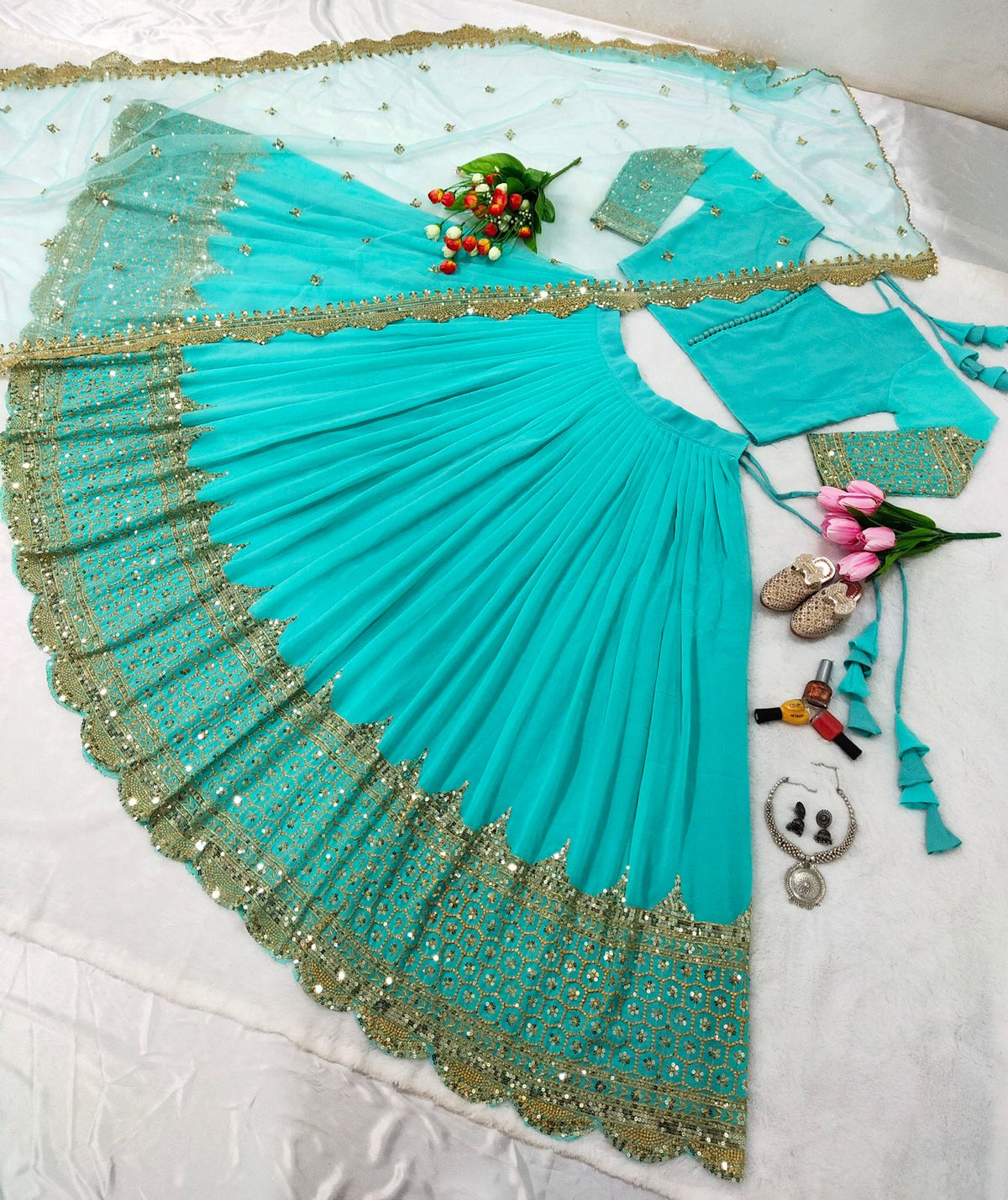 Festive Glam Embroidered Lehenga Collection