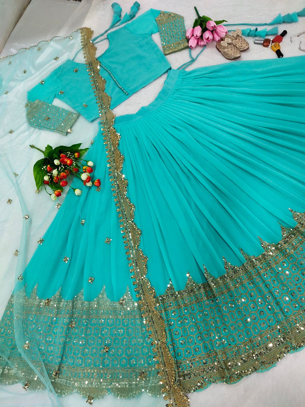 Festive Glam Embroidered Lehenga Collection
