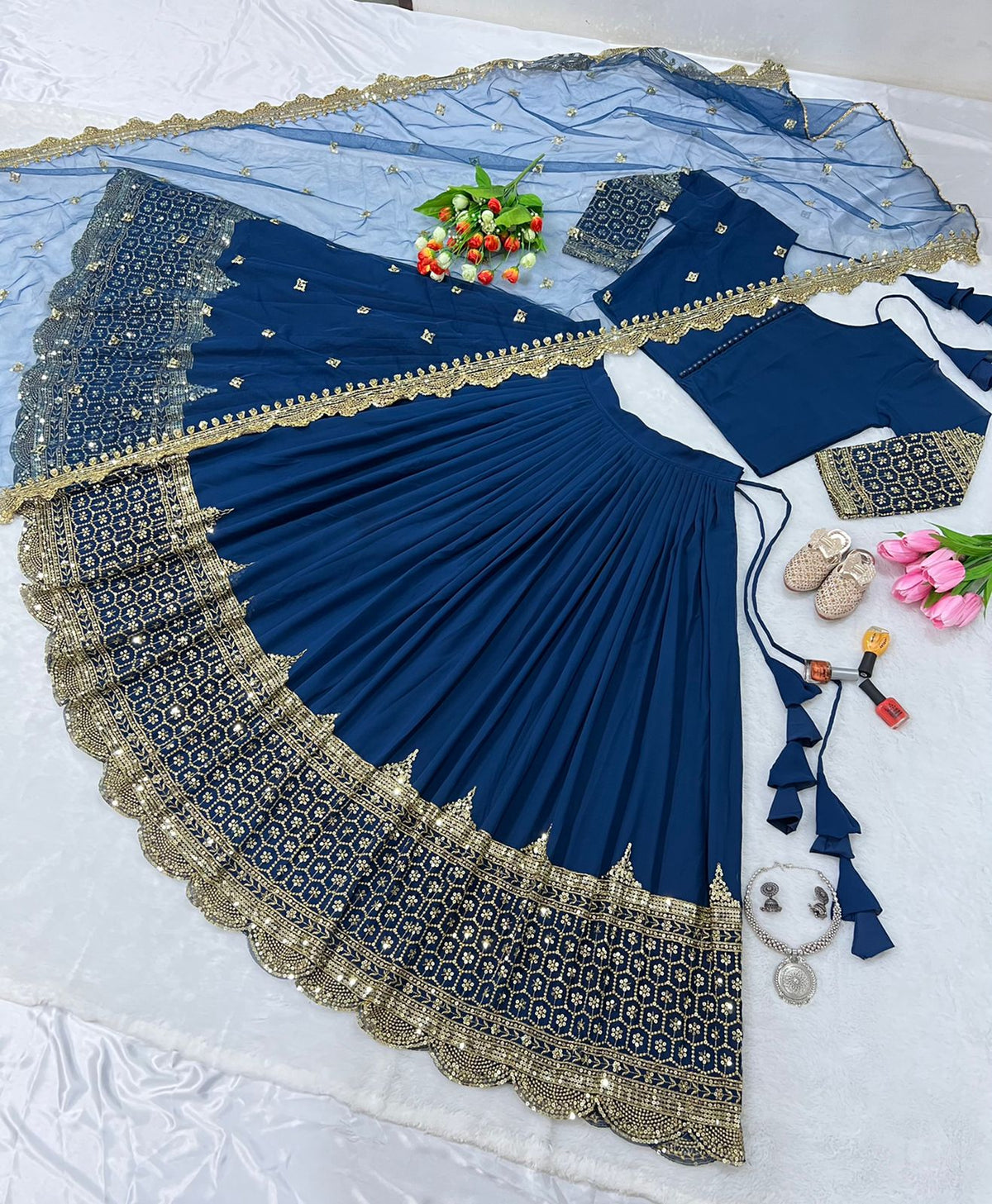 Festive Glam Embroidered Lehenga Collection
