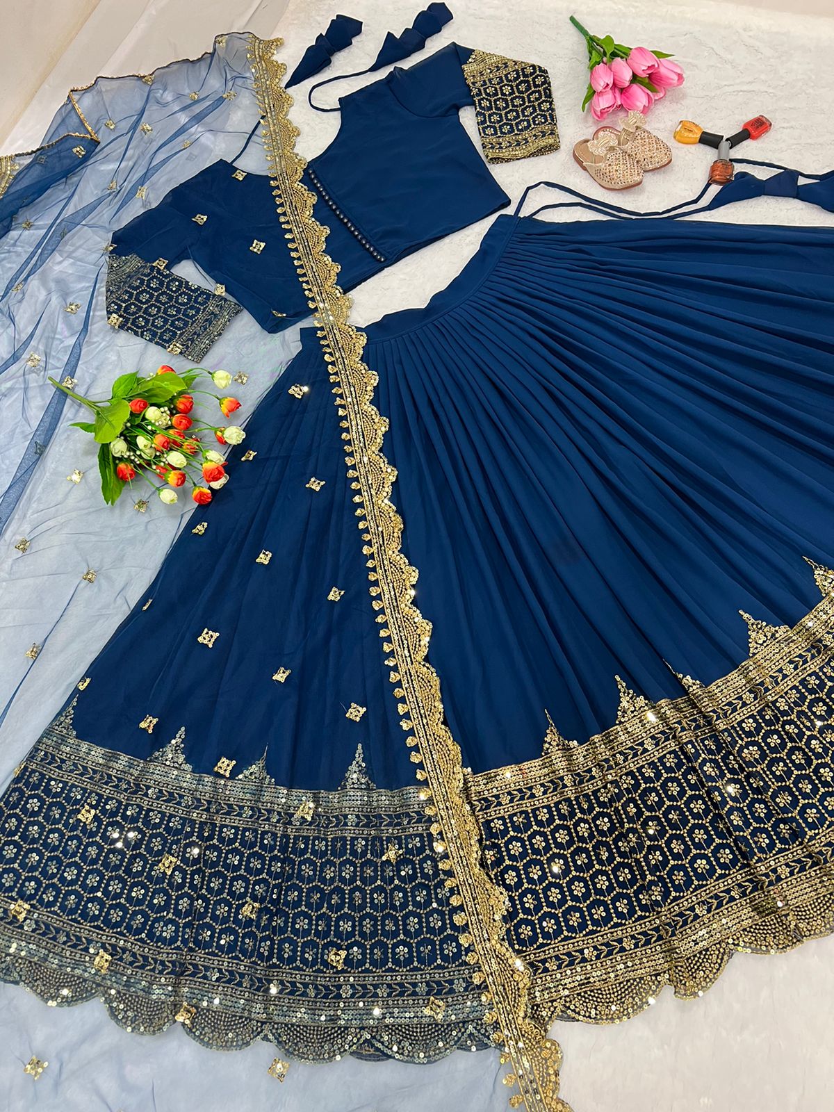 Festive Glam Embroidered Lehenga Collection