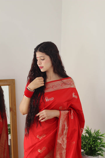 Pure Banarasi Silk With Zari Weaving