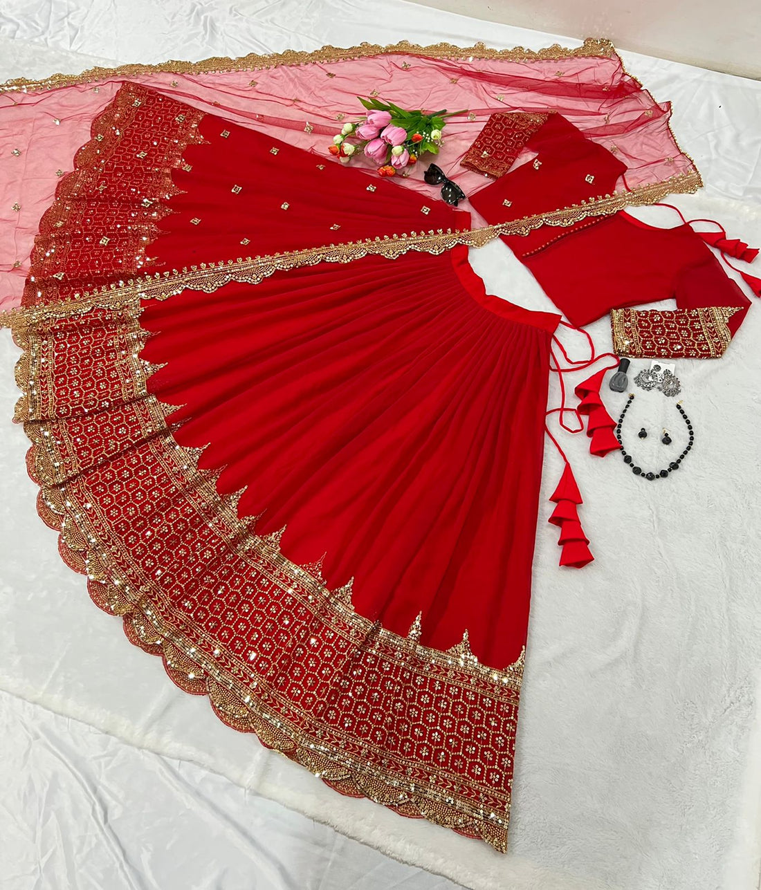 Festive Glam Embroidered Lehenga Collection