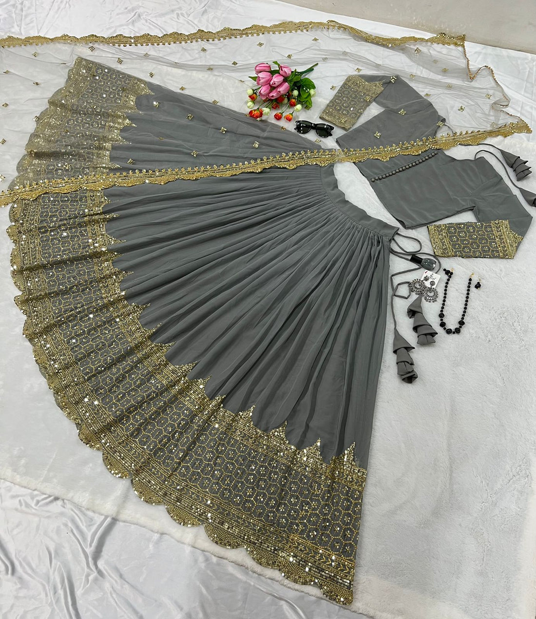 Festive Glam Embroidered Lehenga Collection