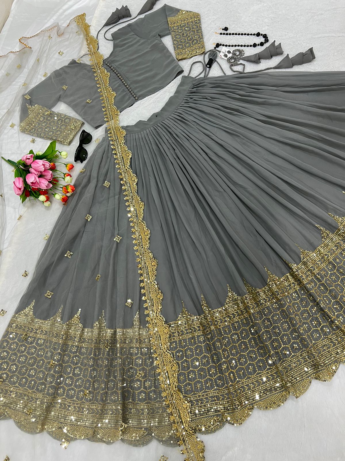 Festive Glam Embroidered Lehenga Collection
