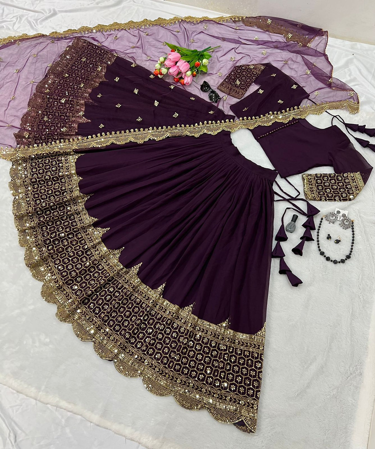 Festive Glam Embroidered Lehenga Collection