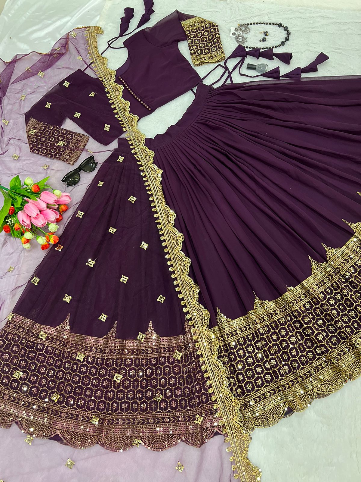Festive Glam Embroidered Lehenga Collection