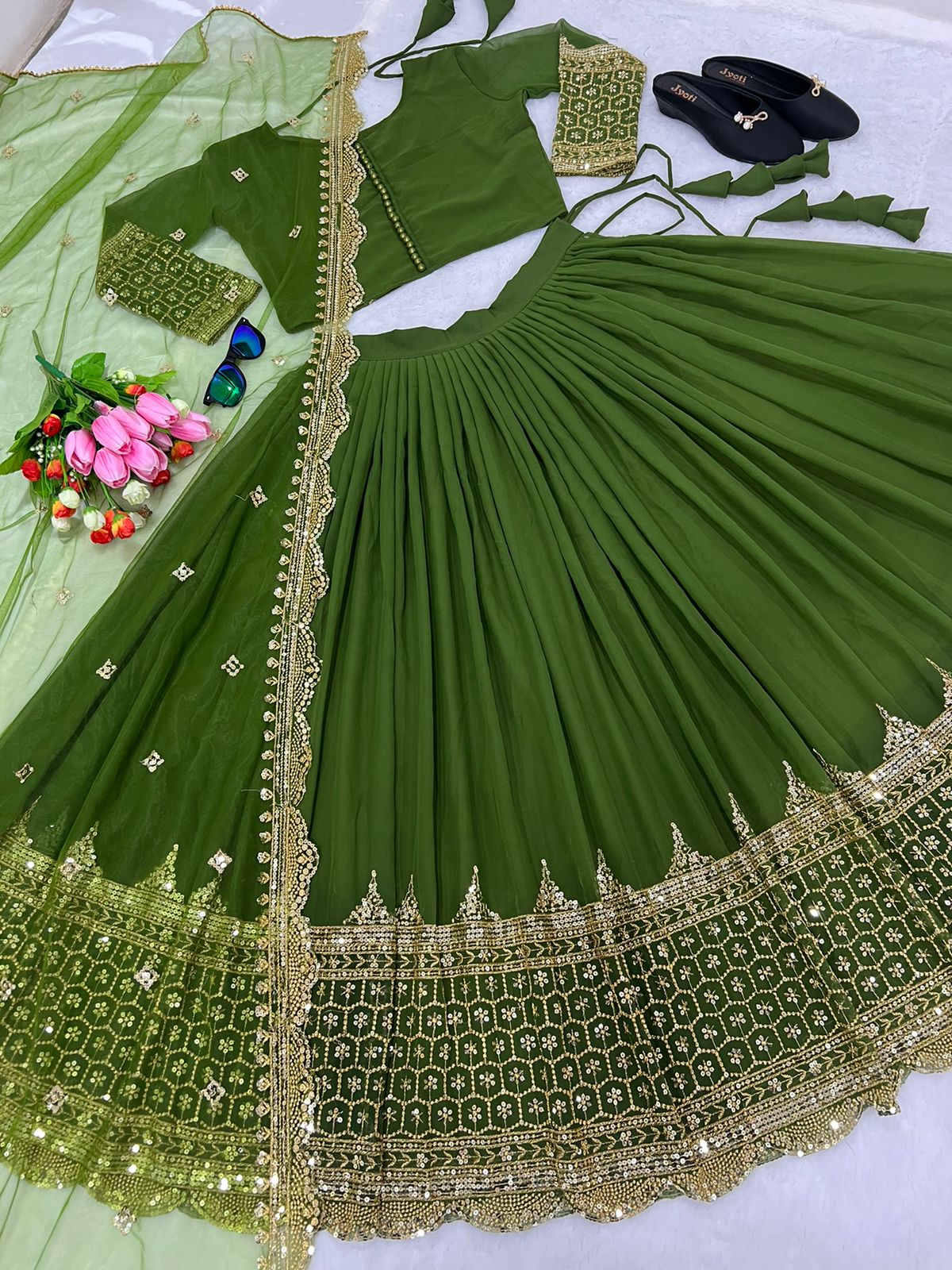 Festive Glam Embroidered Lehenga Collection