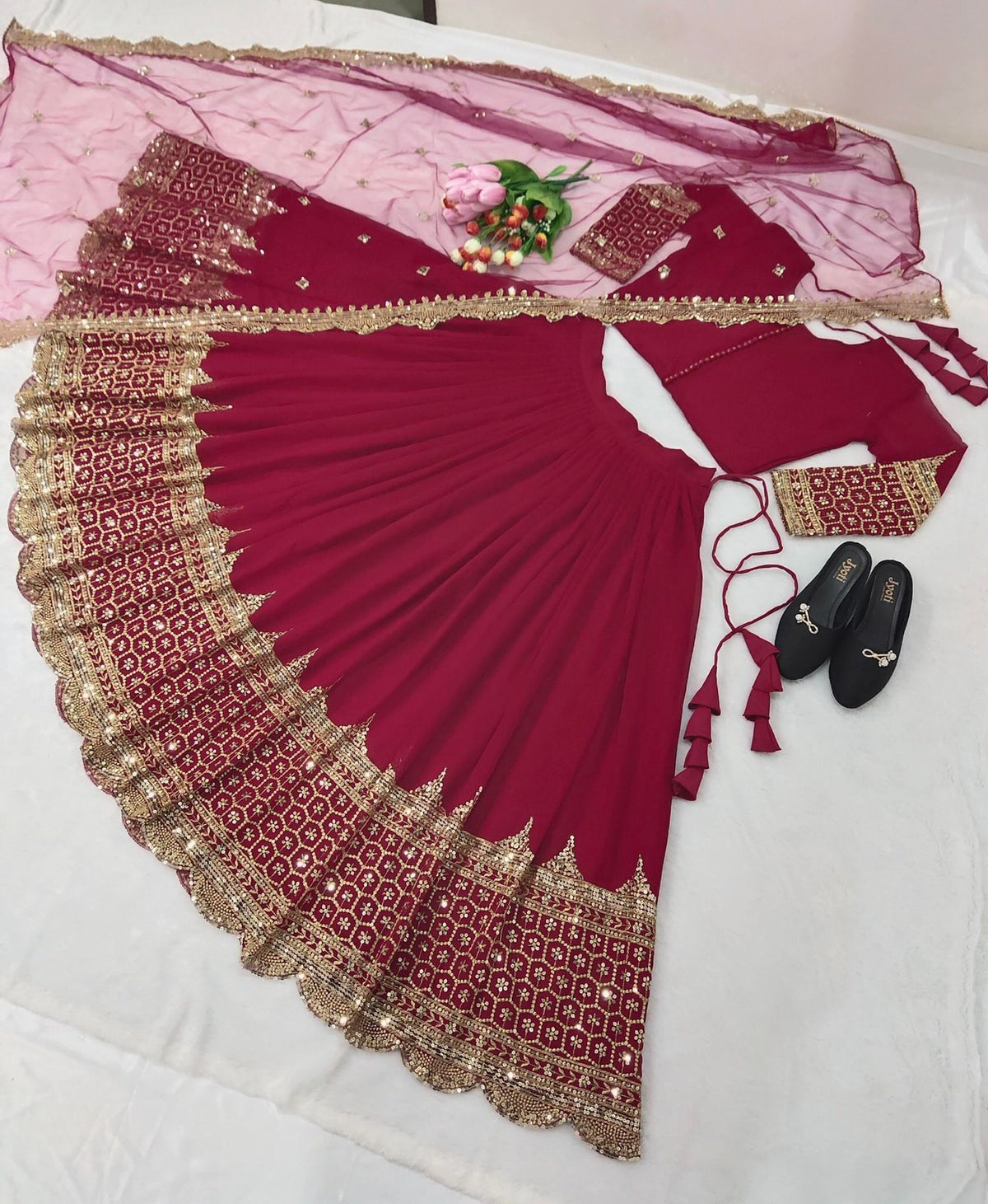Festive Glam Embroidered Lehenga Collection