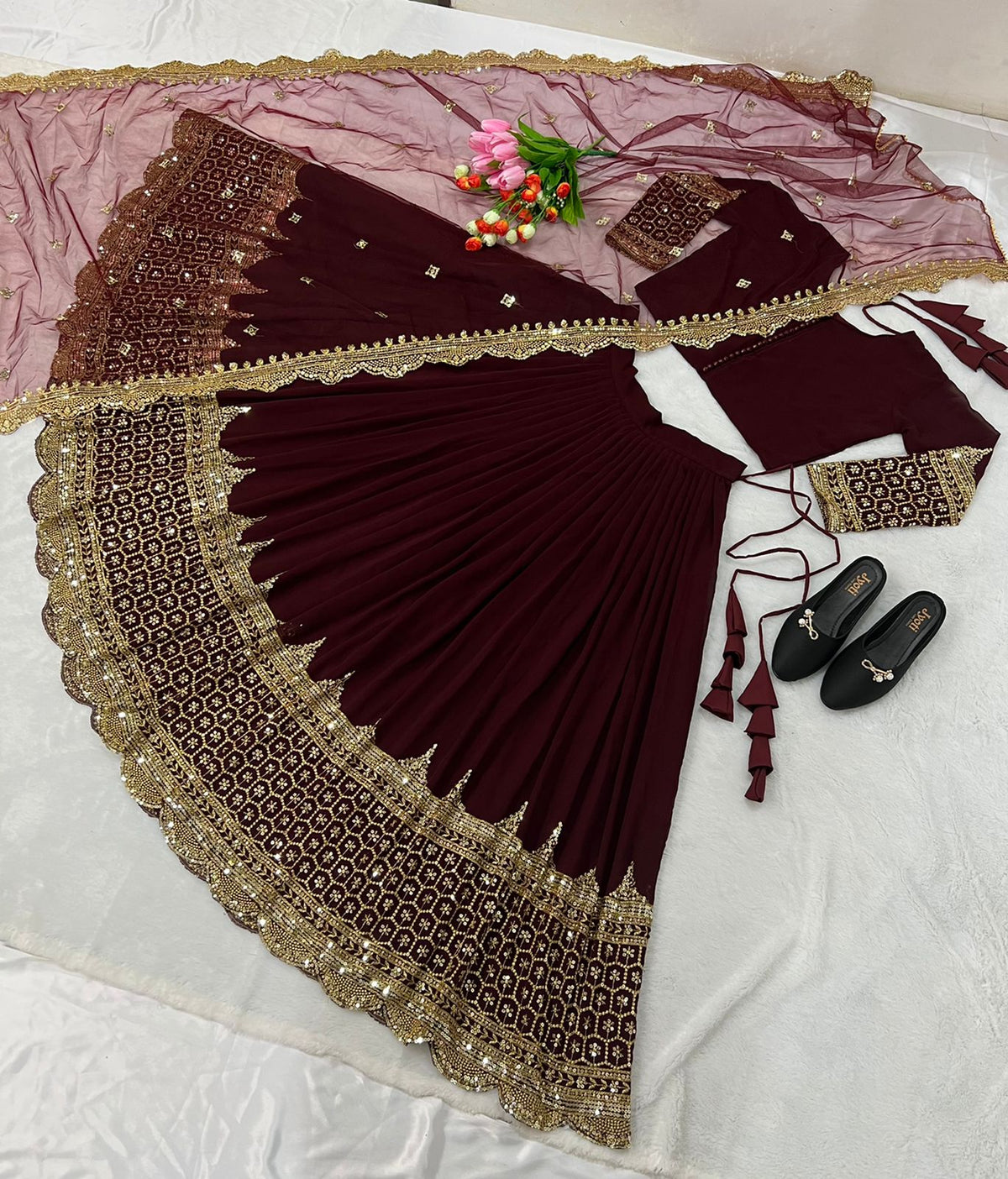 Festive Glam Embroidered Lehenga Collection