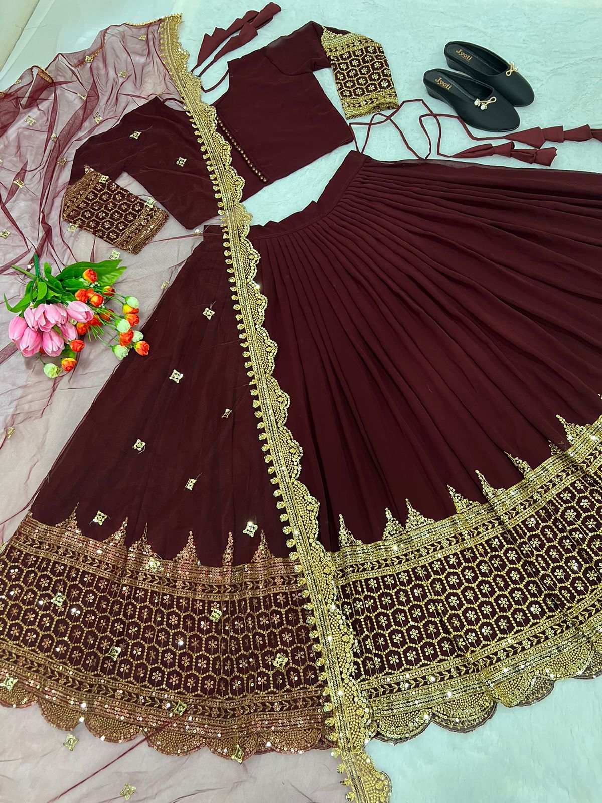 Festive Glam Embroidered Lehenga Collection