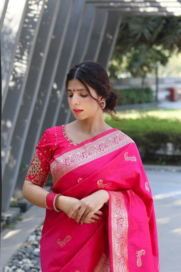 Pure Banarasi Silk With Zari Weaving