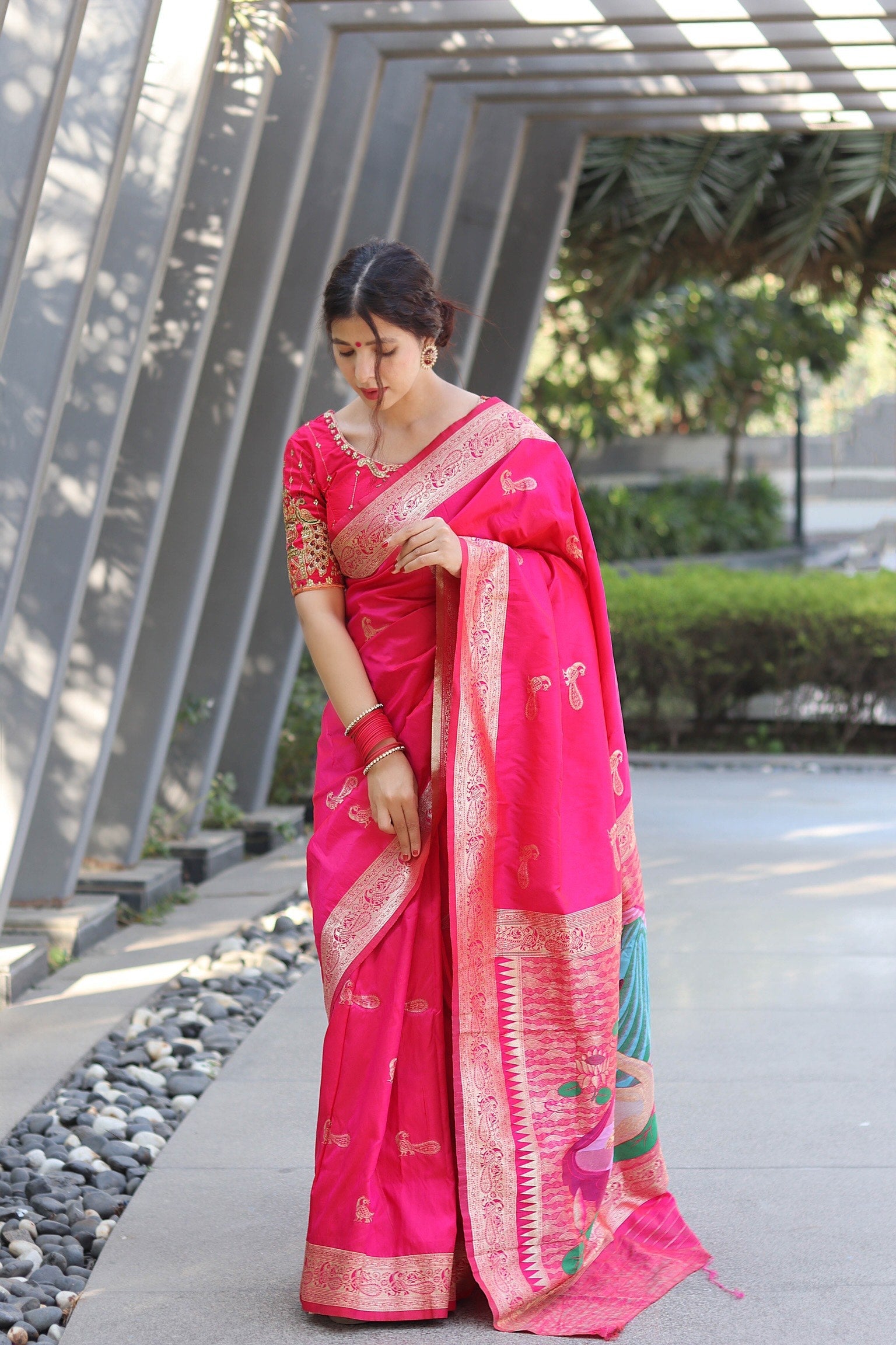 Pure Banarasi Silk With Zari Weaving