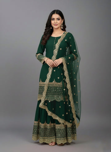 Premium Embroidered Party Wear Sharara Set