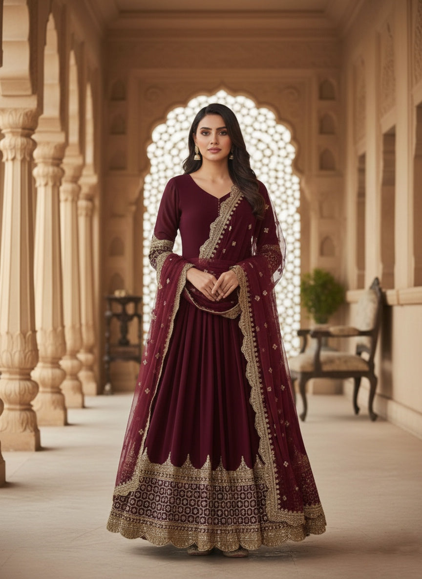 Designer Festive Embroidered Gown Collection