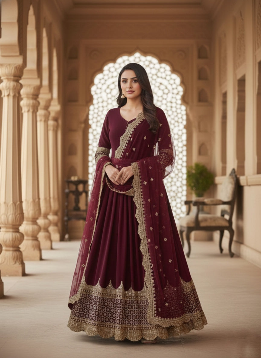 Designer Festive Embroidered Gown Collection