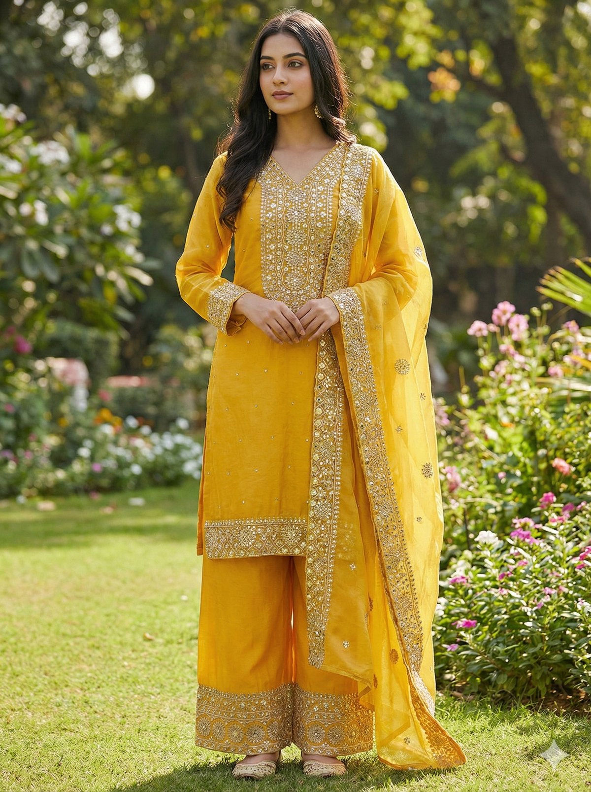 Royal Embroidered Fendy Silk – Festive Glam