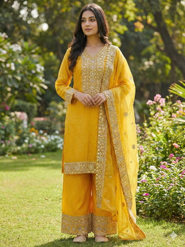 Royal Embroidered Fendy Silk – Festive Glam