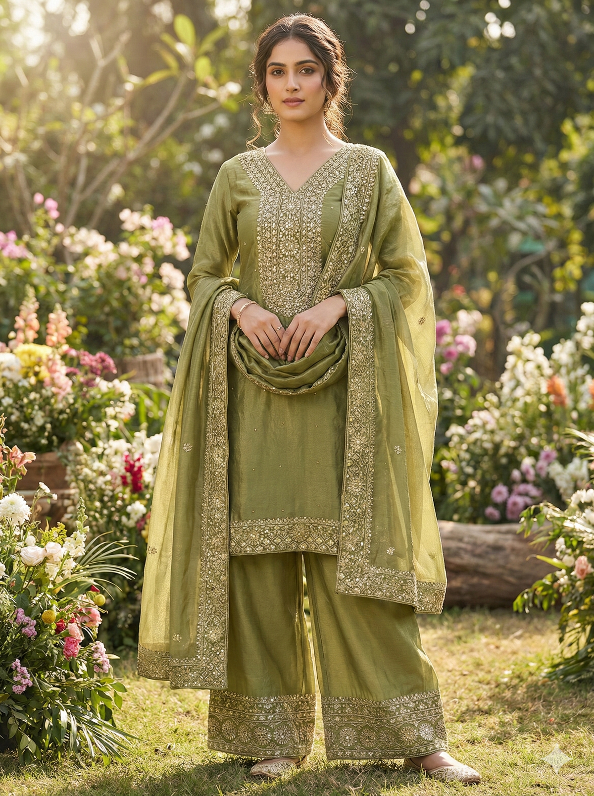 Royal Embroidered Fendy Silk – Festive Glam