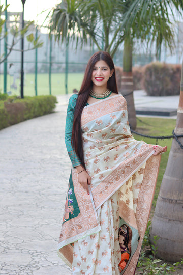 Pure Banarasi Silk With Zari Weaving