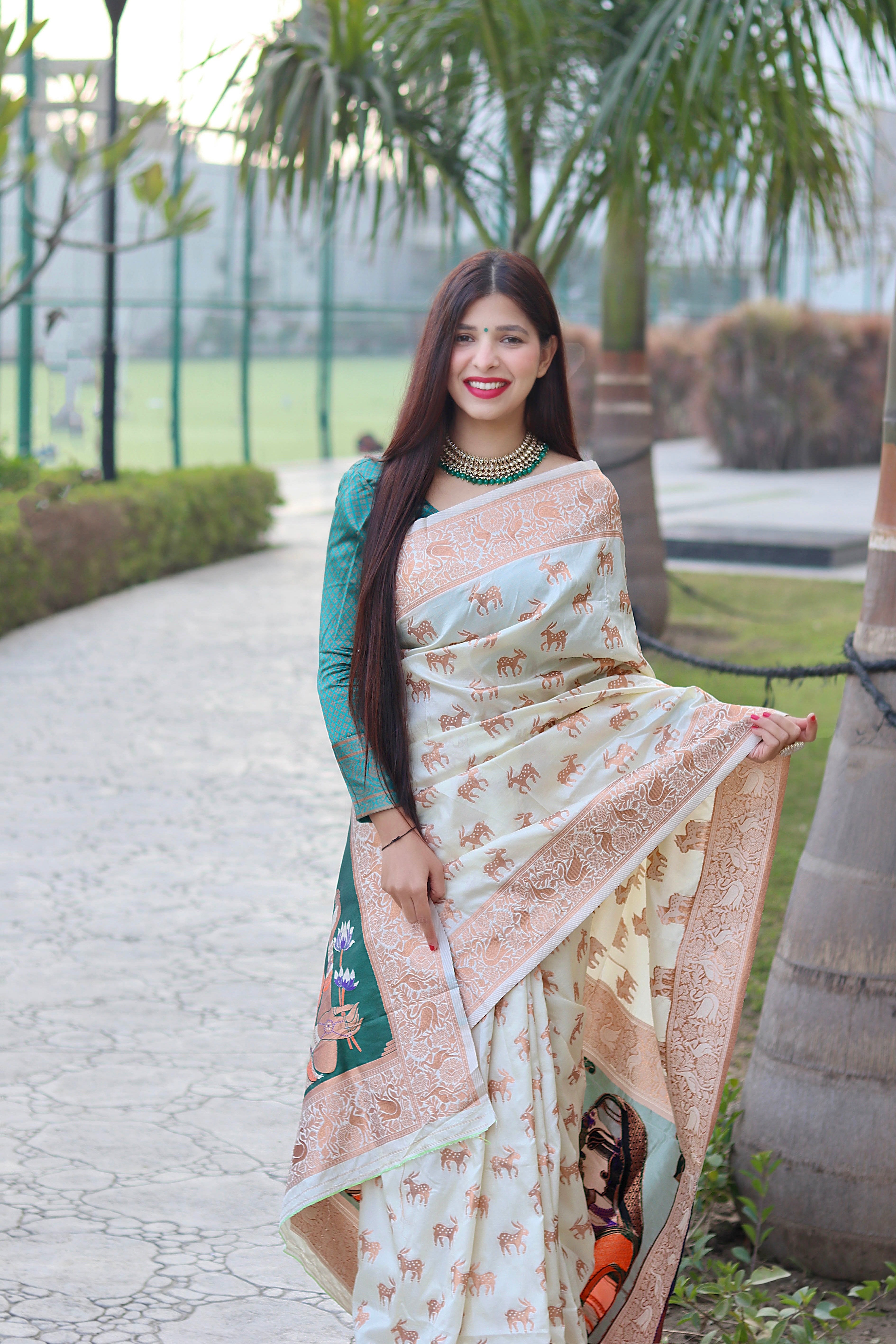 Pure Banarasi Silk With Zari Weaving