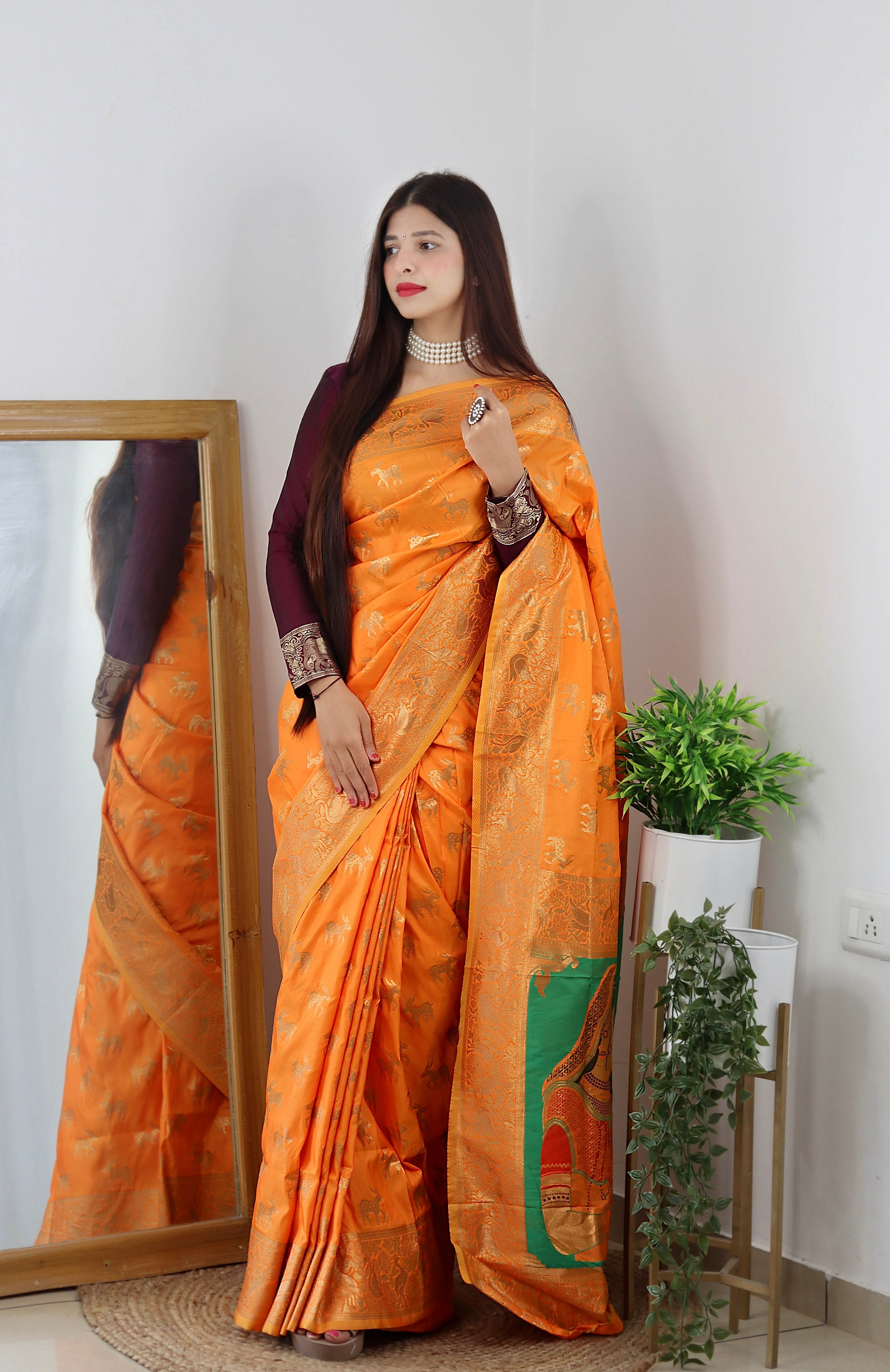 Pure Banarasi Silk With Zari Weaving