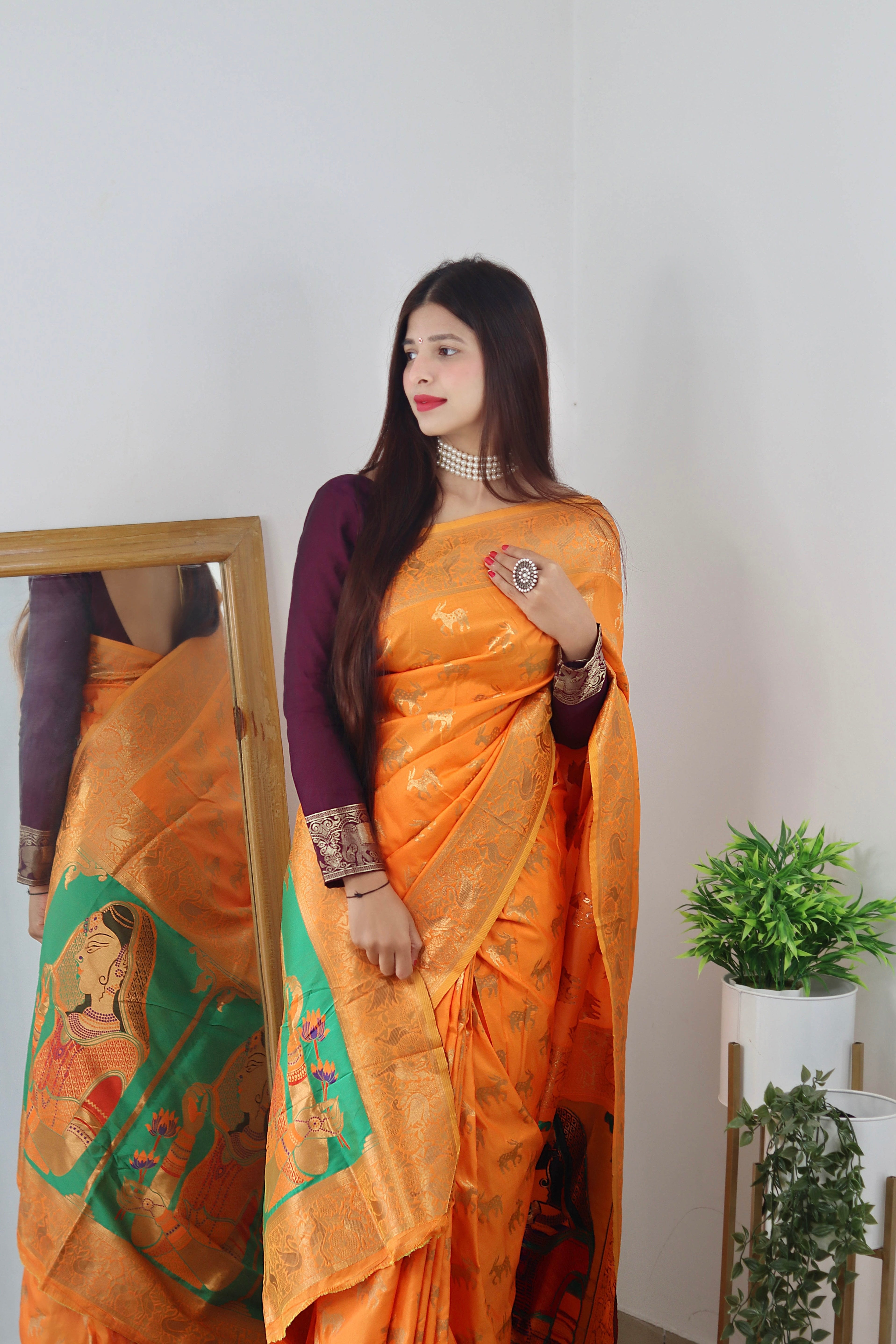Pure Banarasi Silk With Zari Weaving