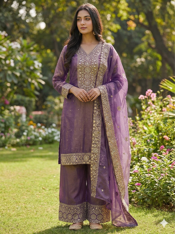 Royal Embroidered Fendy Silk – Festive Glam