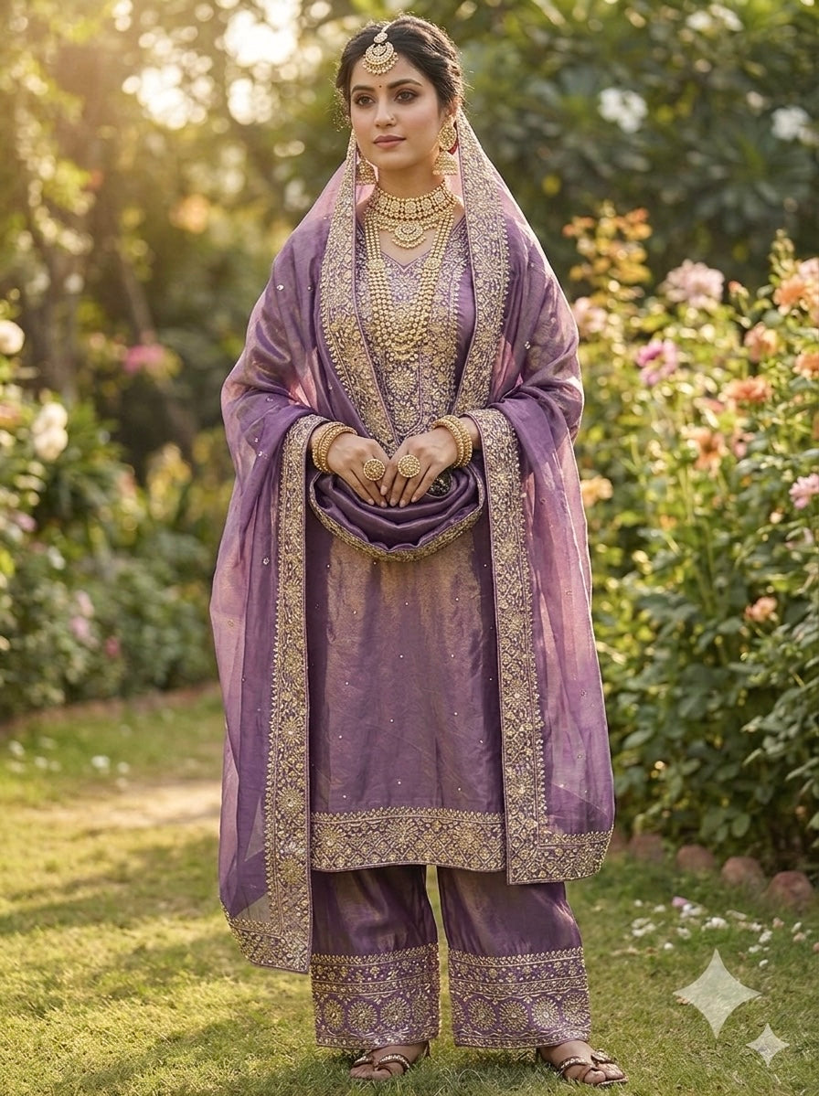Royal Embroidered Fendy Silk – Festive Glam