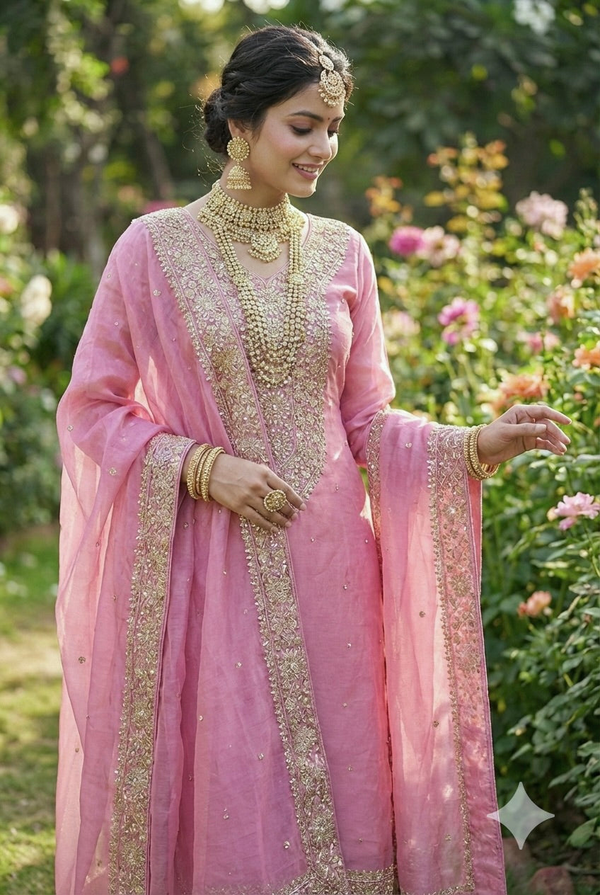 Royal Embroidered Fendy Silk – Festive Glam