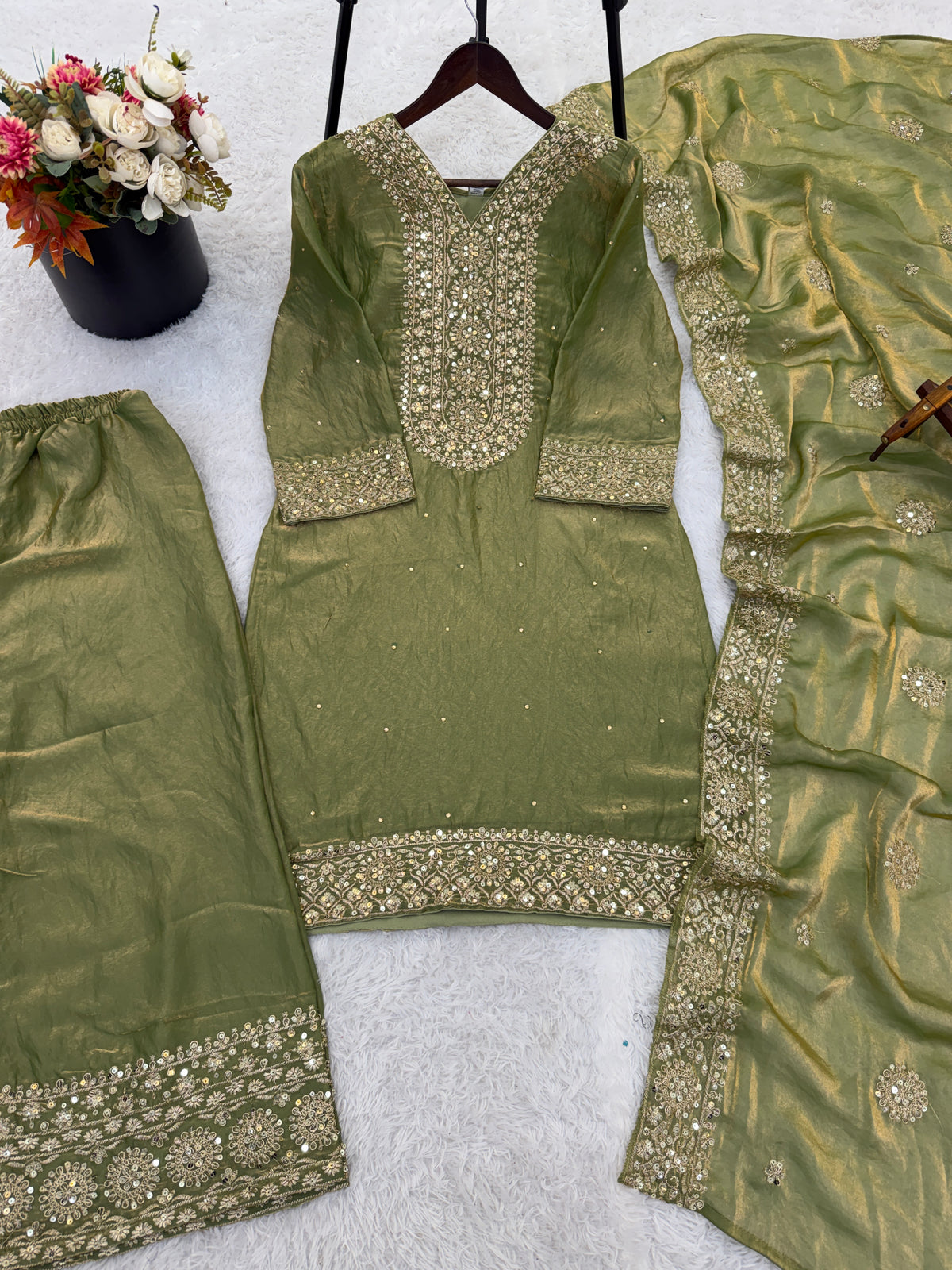 Royal Embroidered Fendy Silk – Festive Glam