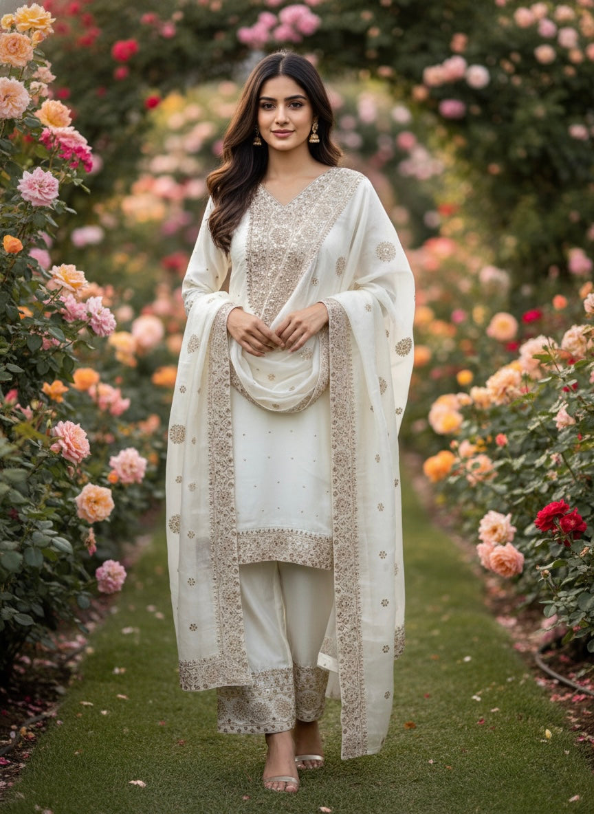 Royal Embroidered Fendy Silk – Festive Glam