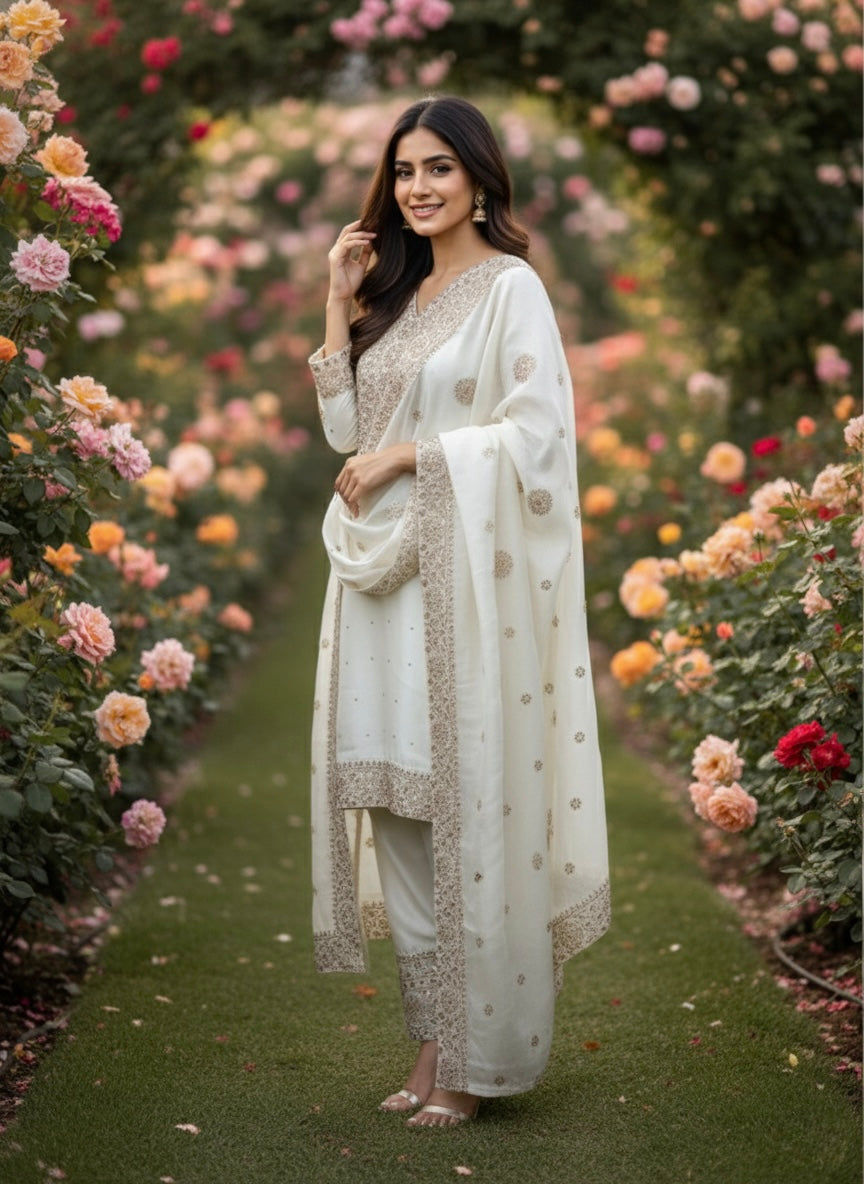Royal Embroidered Fendy Silk – Festive Glam