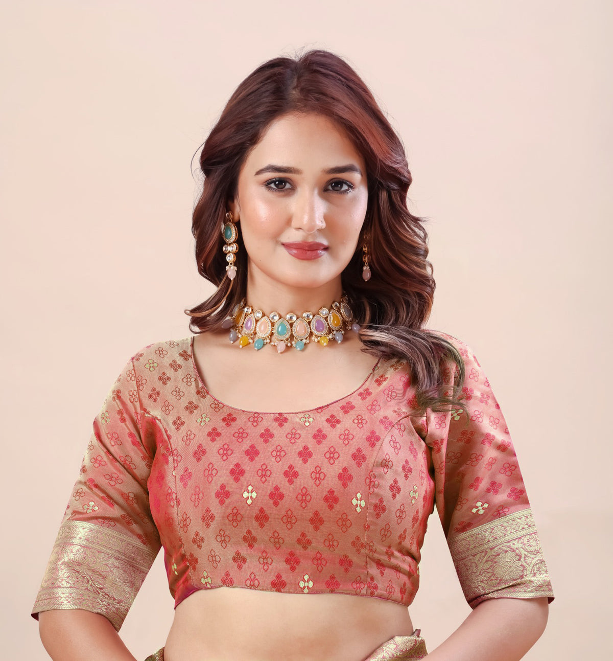 Elegant Designer Moss Silk Butti Saree with Matching Unstitched Blouse