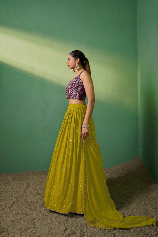 Premium Festive Georgette Embroidered Lehenga Choli