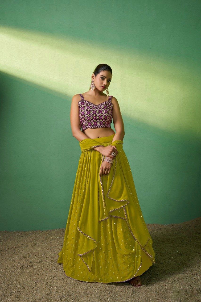 Premium Festive Georgette Embroidered Lehenga Choli