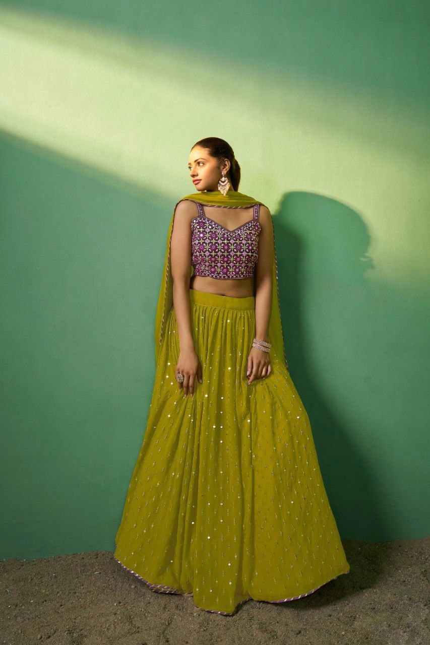 Premium Festive Georgette Embroidered Lehenga Choli